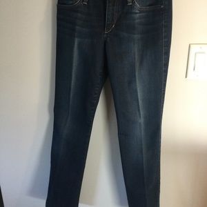 Joe’s bell bottom blue jeans, size waist 27”